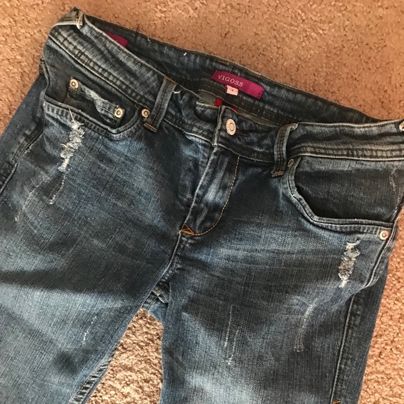 Vigoss Pants - Vigoss distressed denim capris size 7